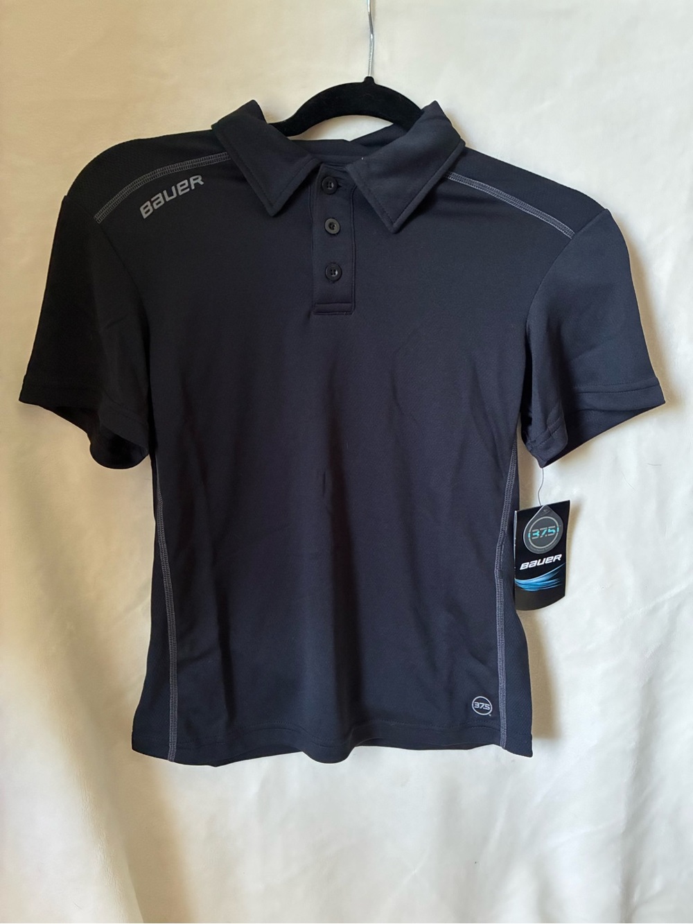 Bauer Black Short Sleeve Polo Shirt